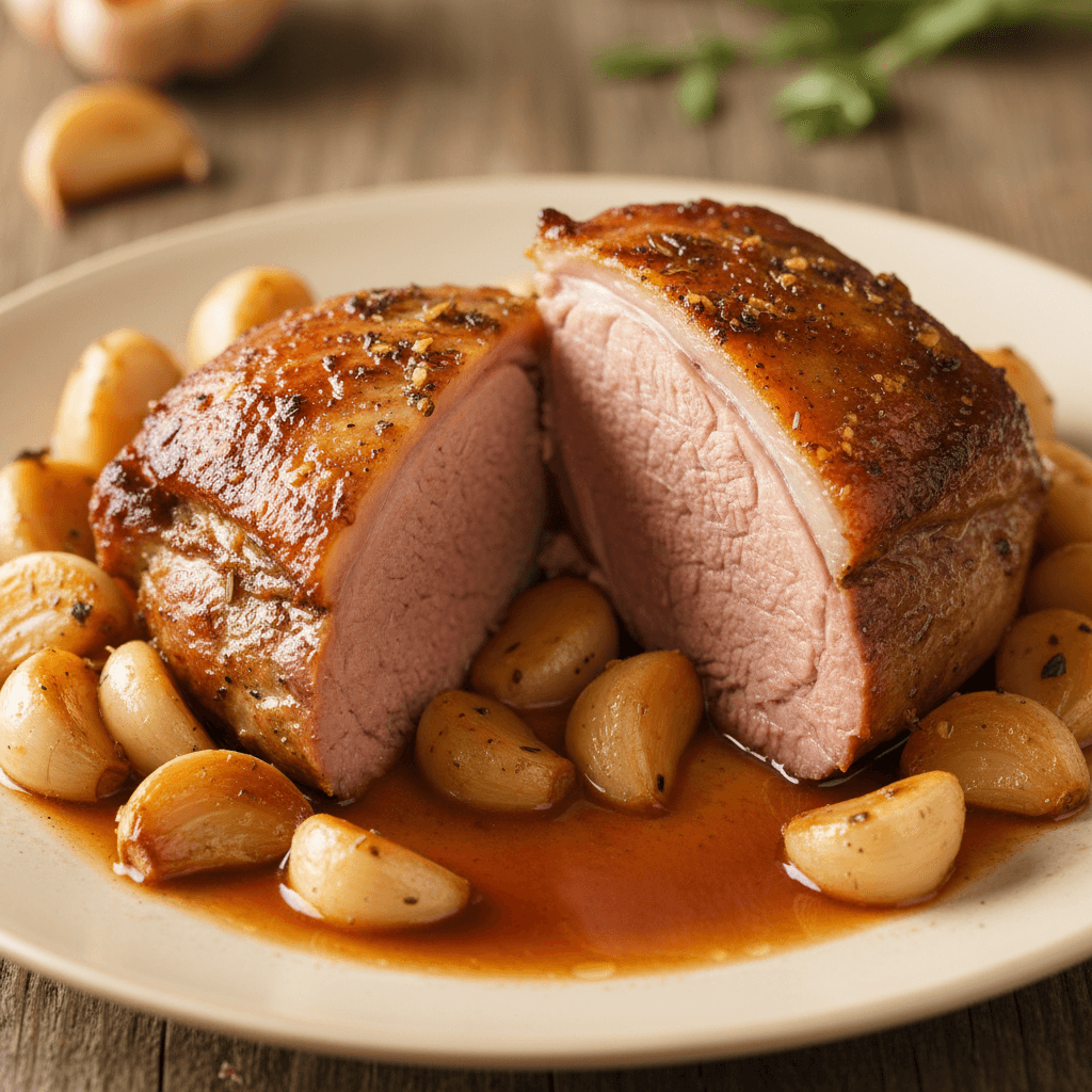 Garlic Crusted Roast Lamb (Agneau à l'ail)