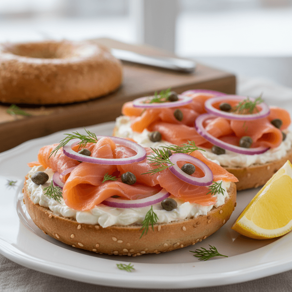 Smoked Salmon Bagels