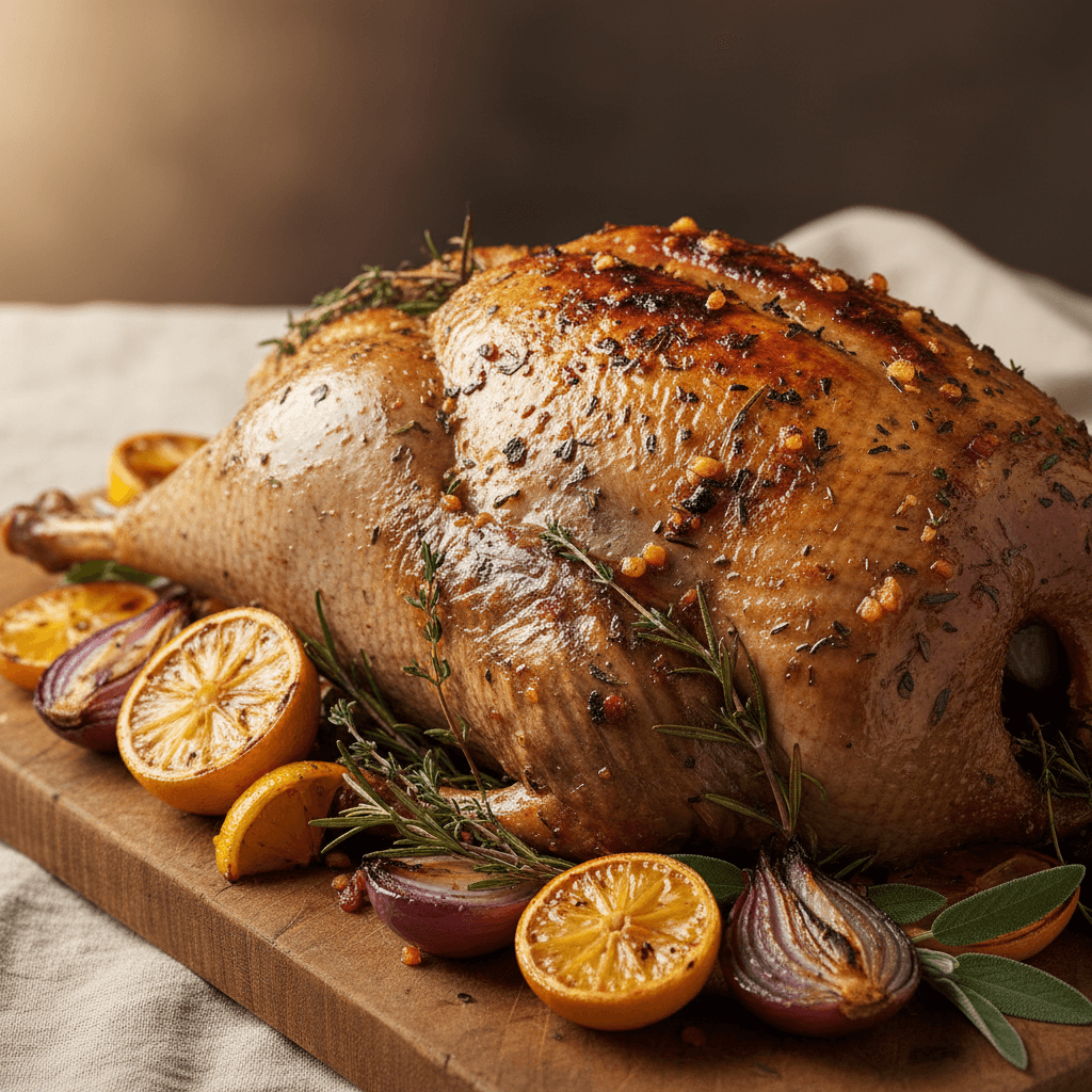 Roast Canada Goose with Herbs