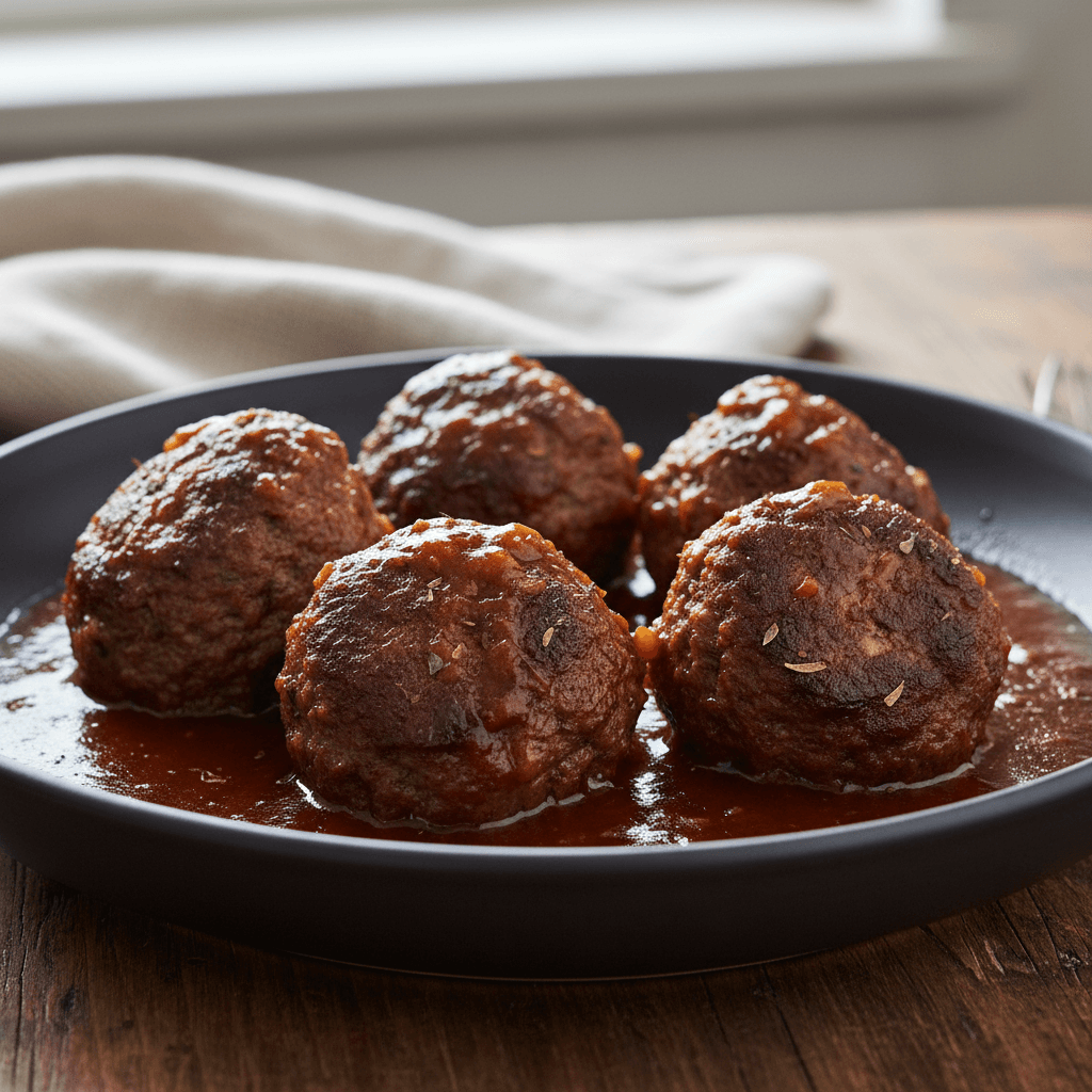 Boulettes d'orignal sauce brune