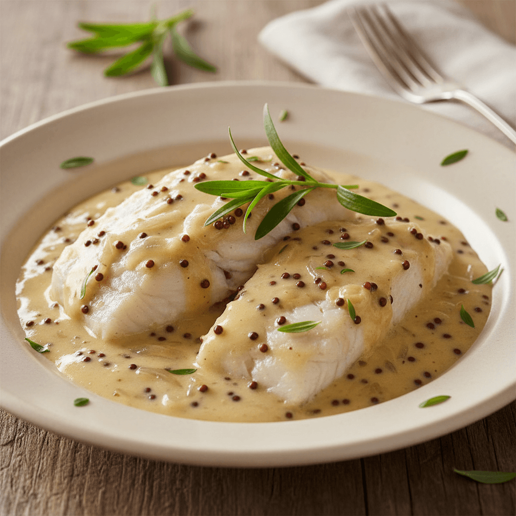 Pike with Cream and Mustard