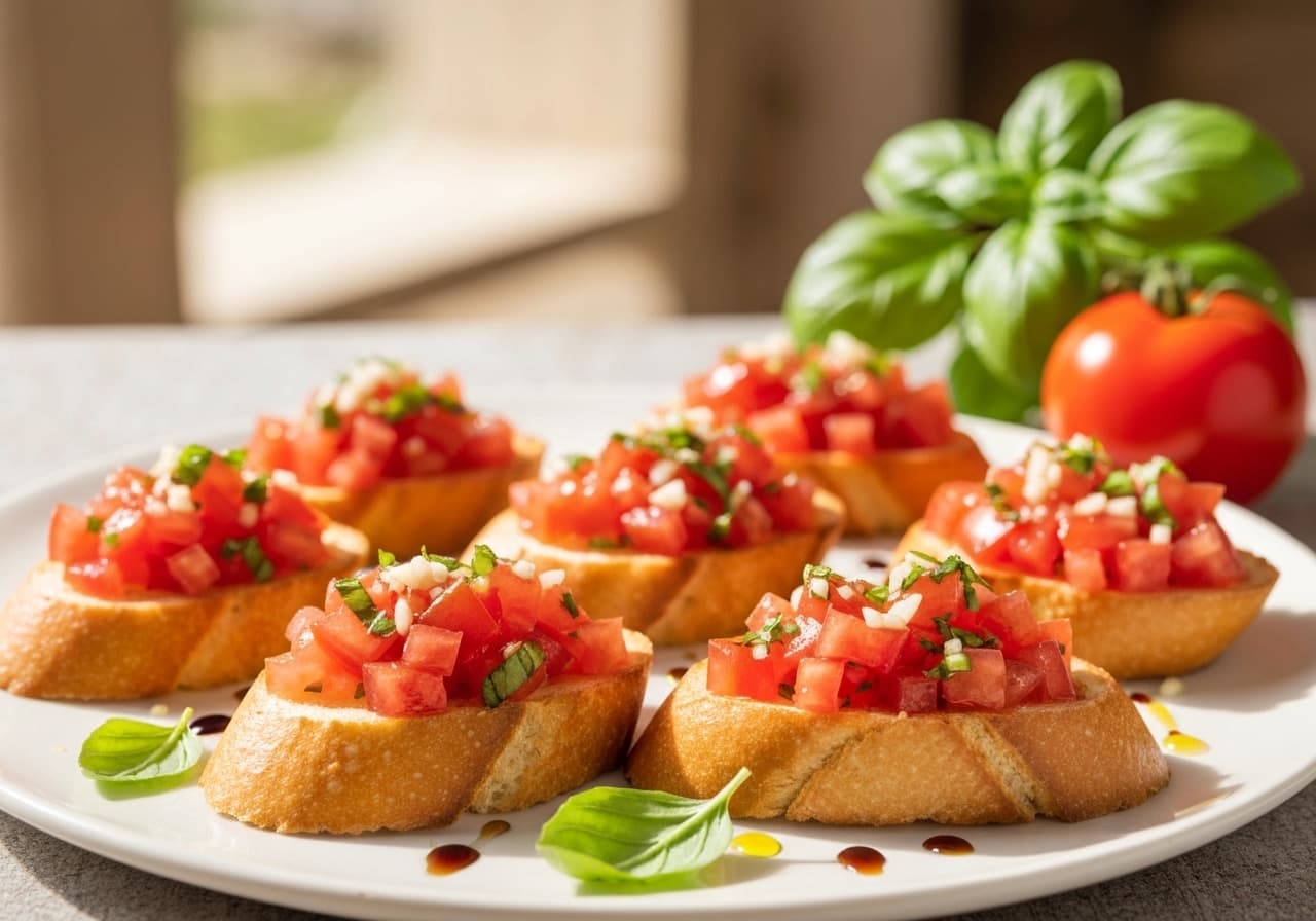Classic Tomato Basil Bruschetta