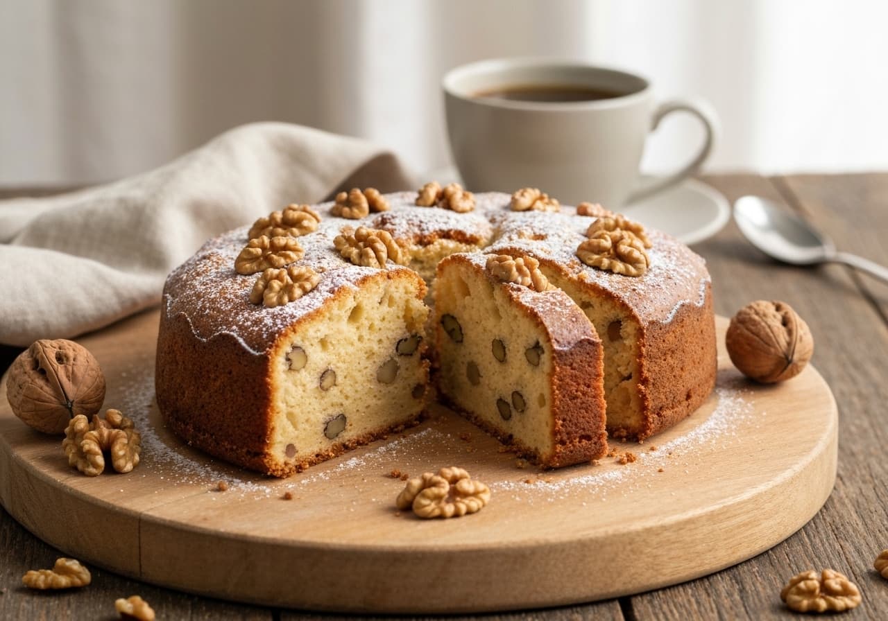 Classic French Walnut Cake (Cake aux Noix)