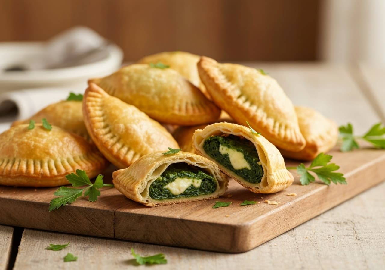French Spinach Puffs (Chaussons aux Épinards)