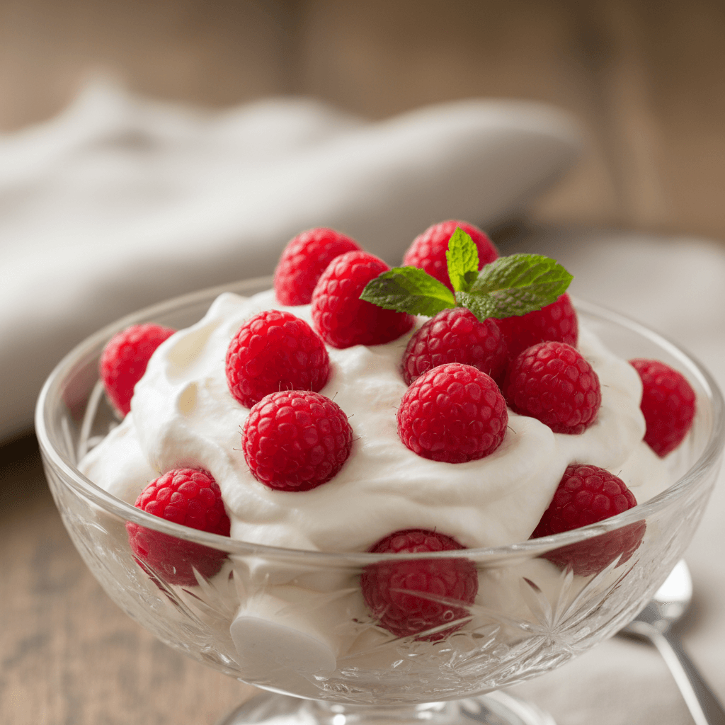 Raspberries with Cream