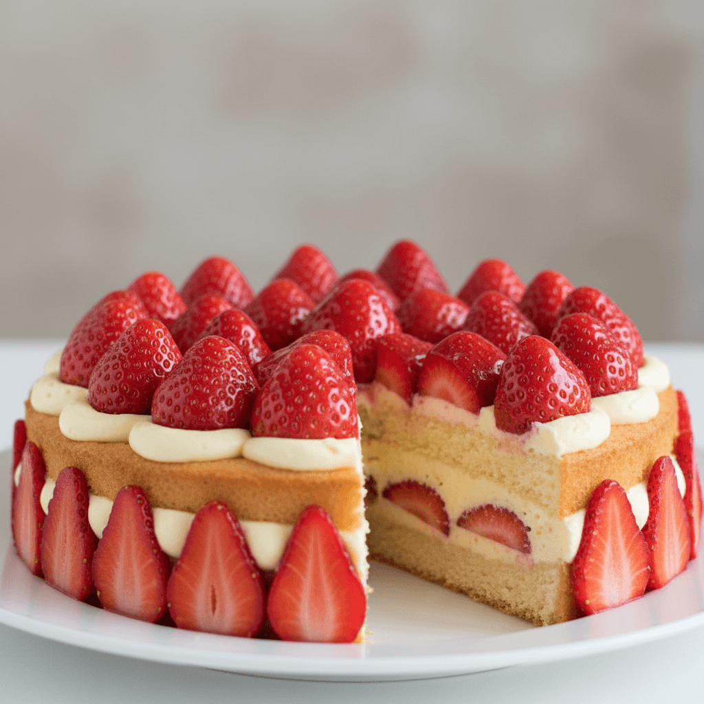 Strawberry Cake (Gâteau aux Fraises)