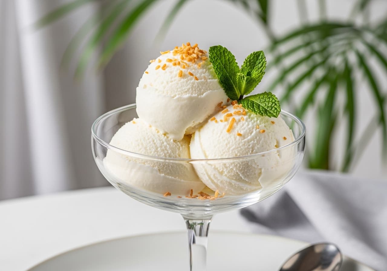 Coconut Ice Cream (Glace à la noix de coco)