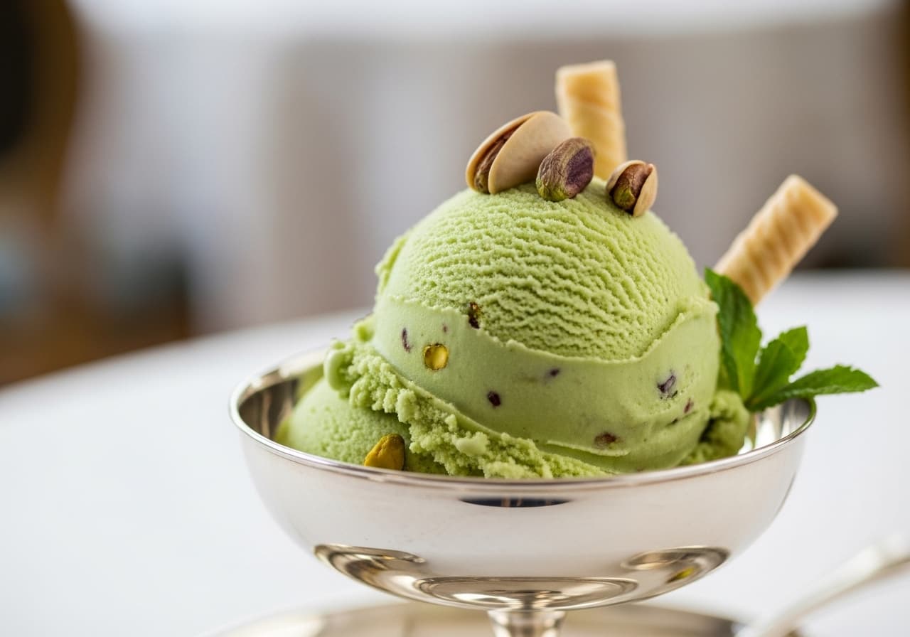 Classic French Pistachio Ice Cream (Glace à la Pistache)