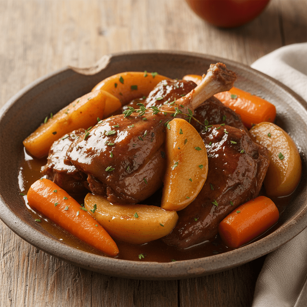 Braised Wild Goose with Cider