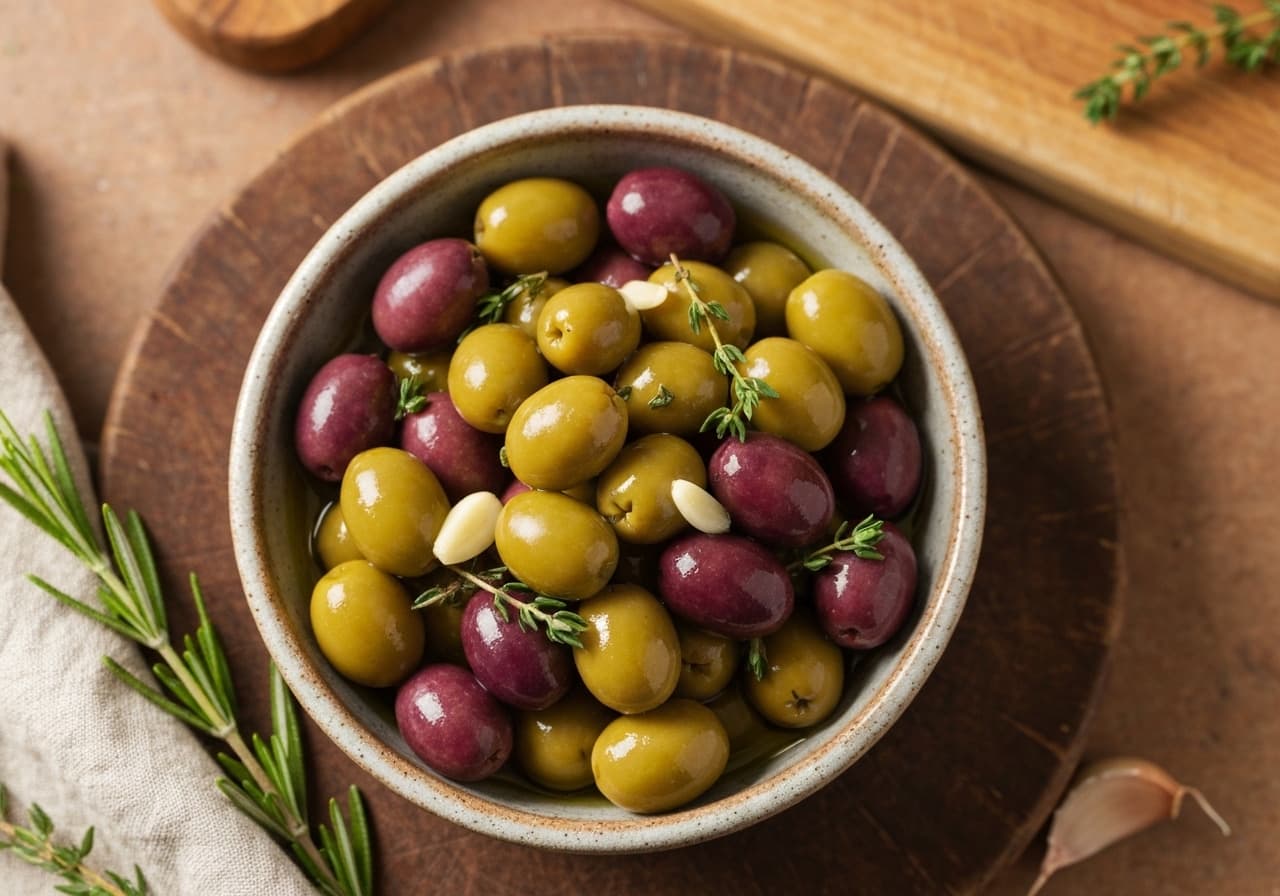 Marinated Olives (Olives Marinées)