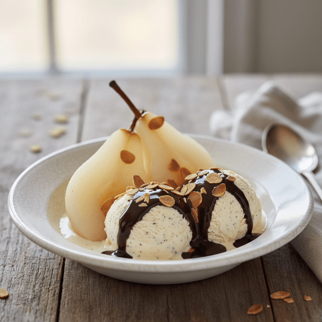 Poires Belle-Hélène (Pears Belle-Hélène)