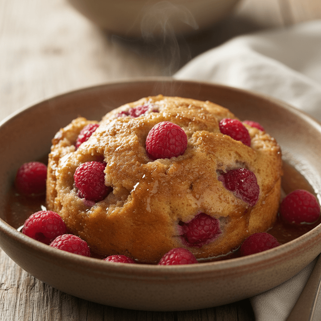 Pouding aux framboises