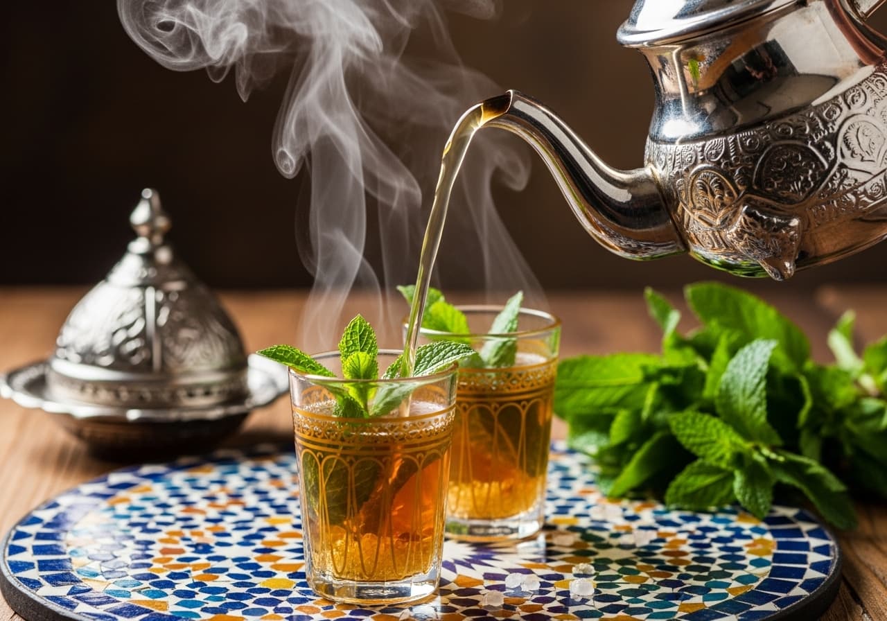 Moroccan Mint Tea (Thé à la menthe)