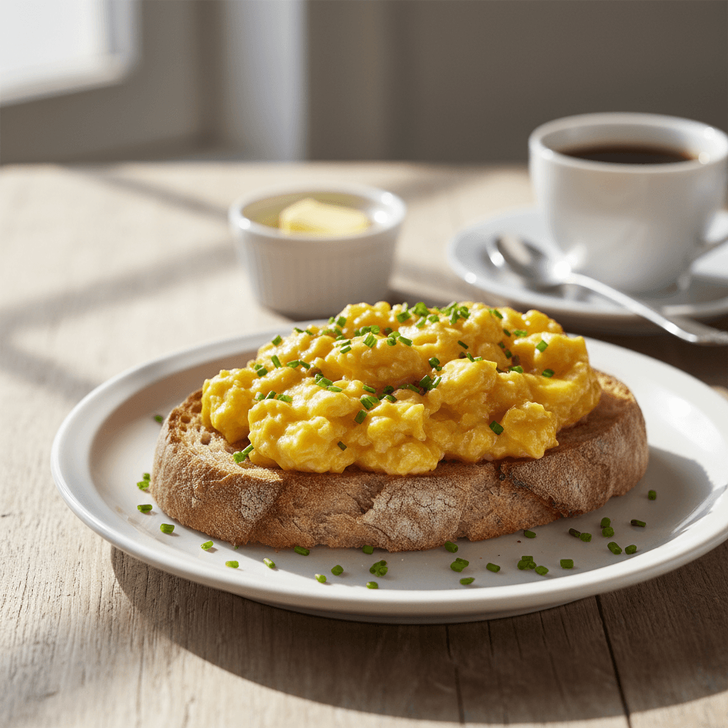 French Soft Scrambled Eggs (Œufs Brouillés)