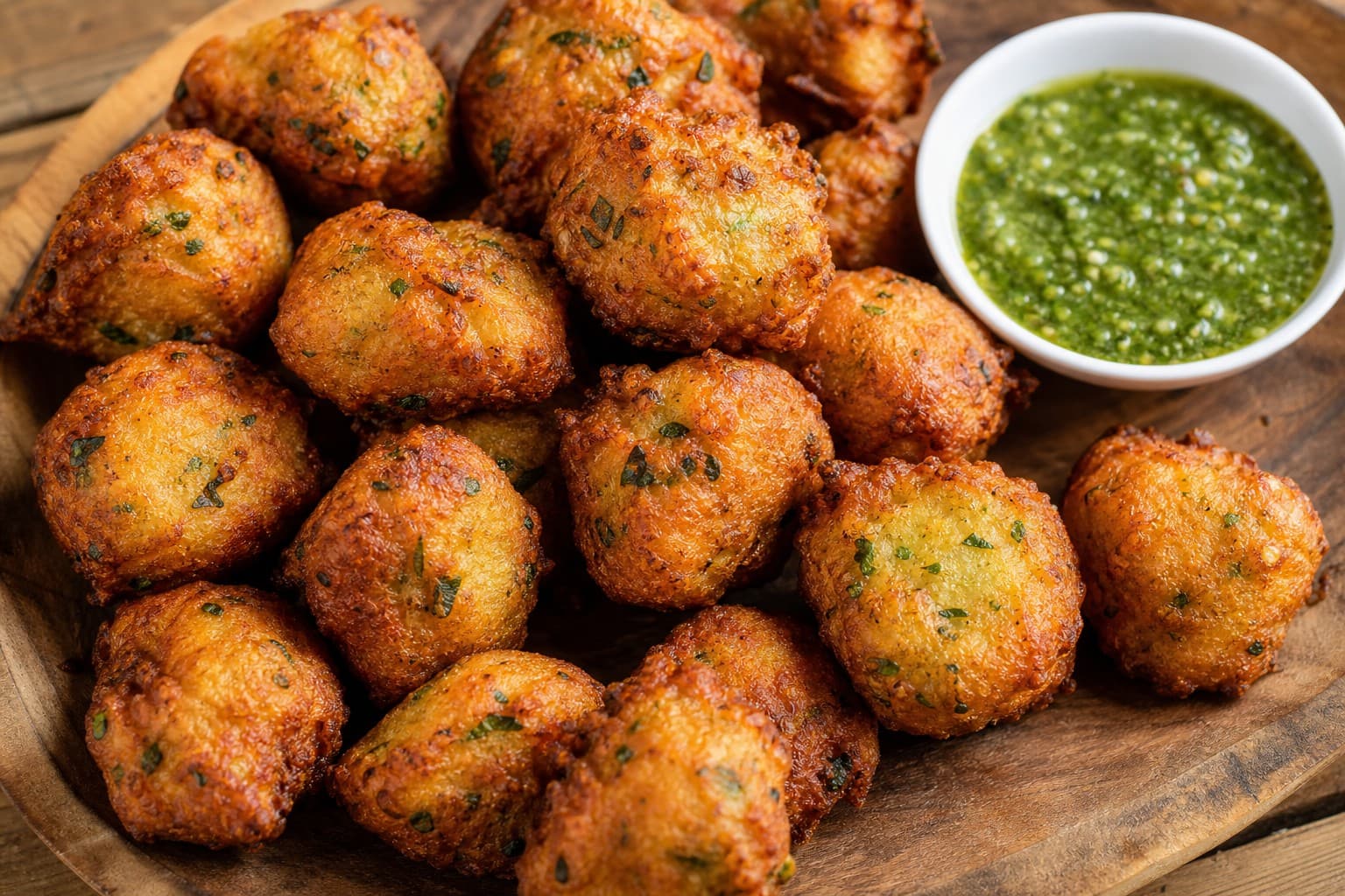 Chayote and Breadfruit Fritters with Sauce Chien