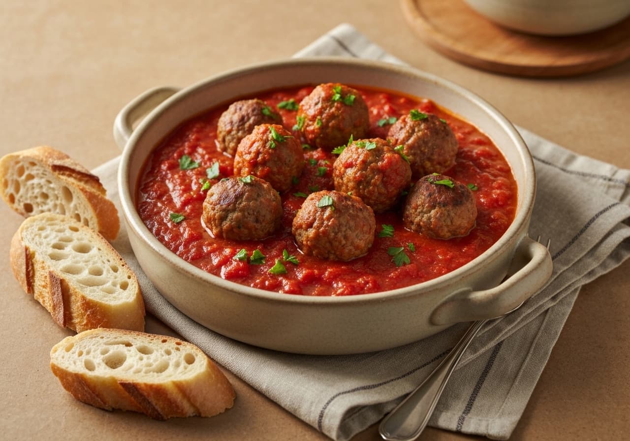French Meatballs in Tomato Sauce