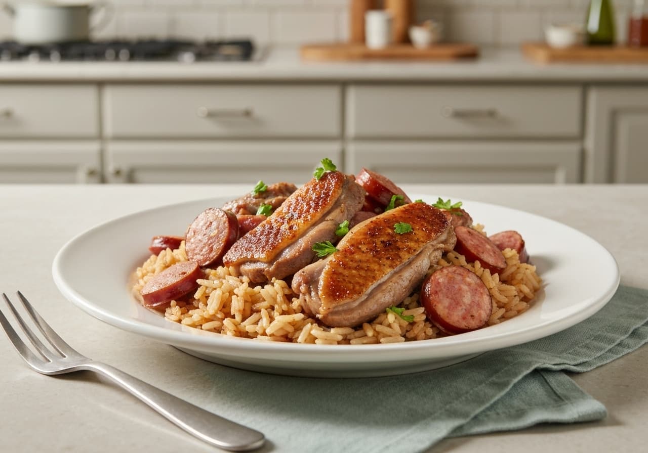 Cajun Duck and Sausage Rice