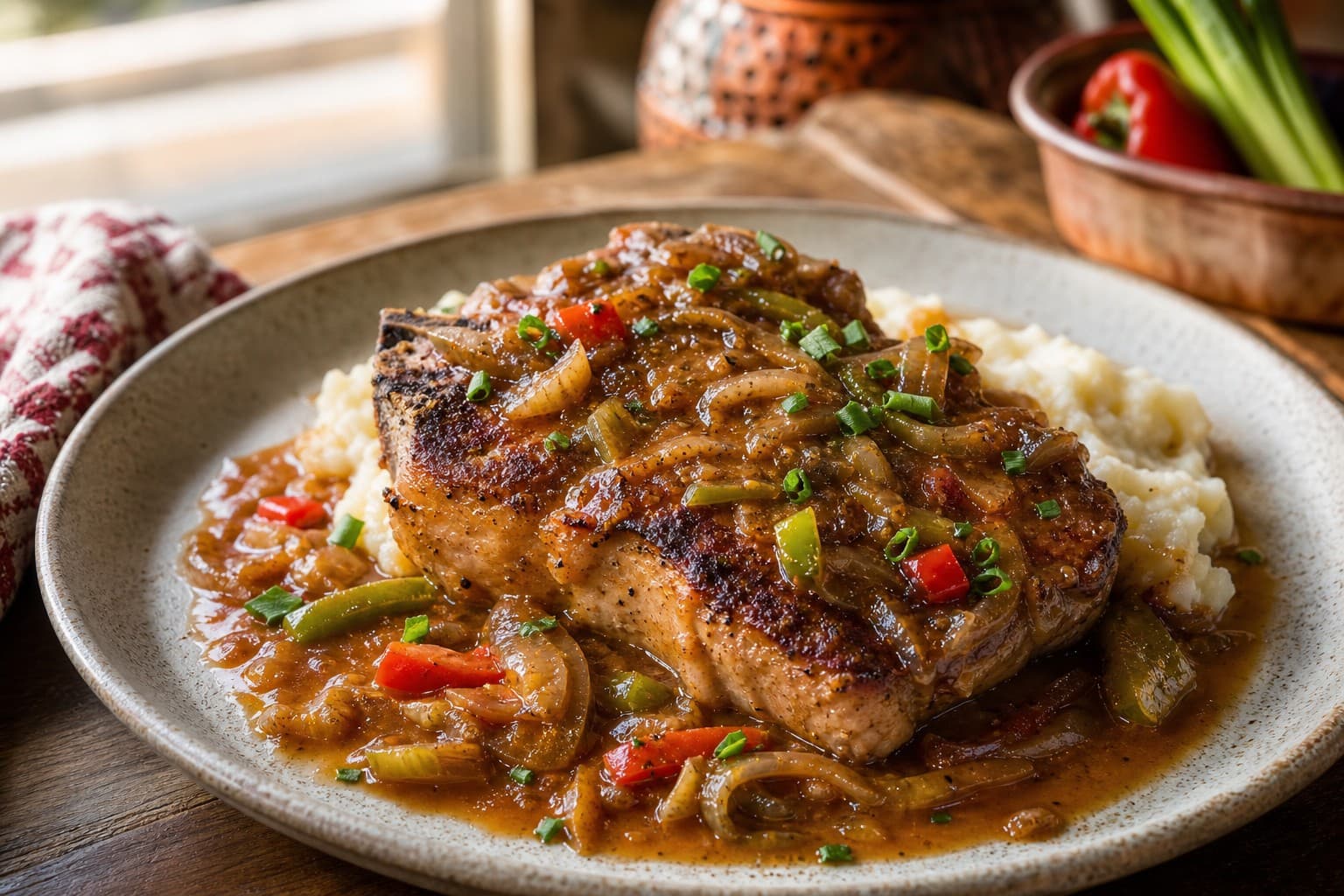 Cajun Smothered Pork Chops