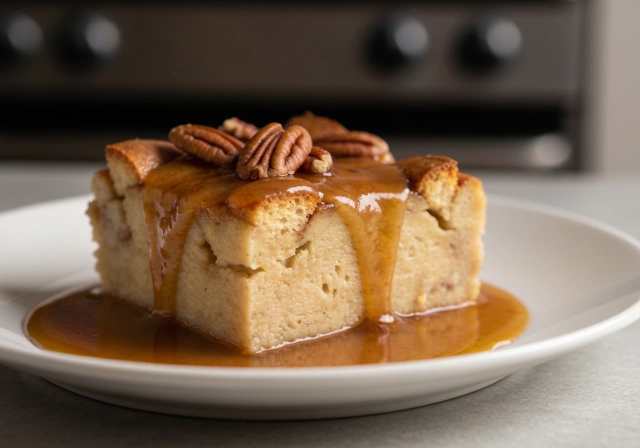 Creole Bread Pudding with Whiskey Sauce