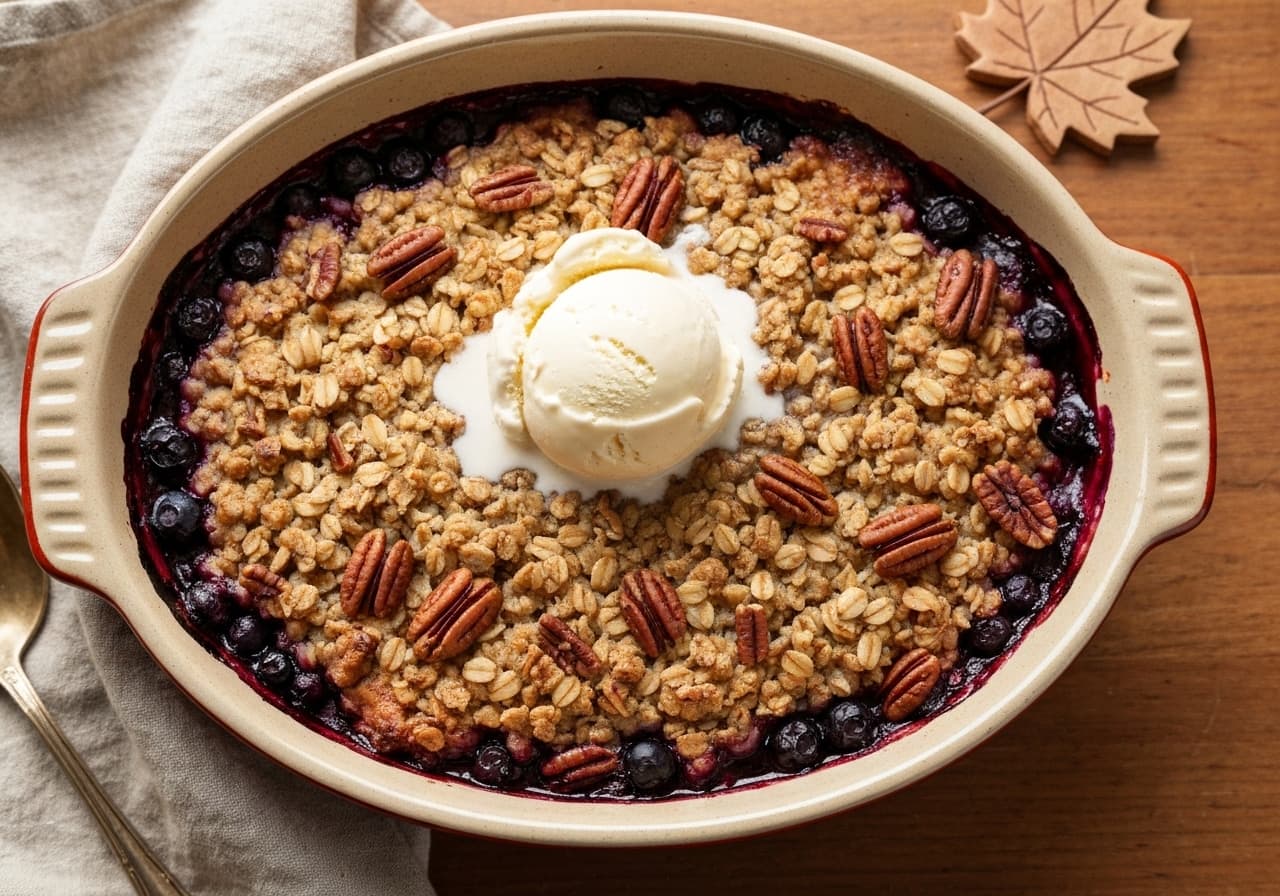 Boreal Wild Blueberry and Maple Crisp