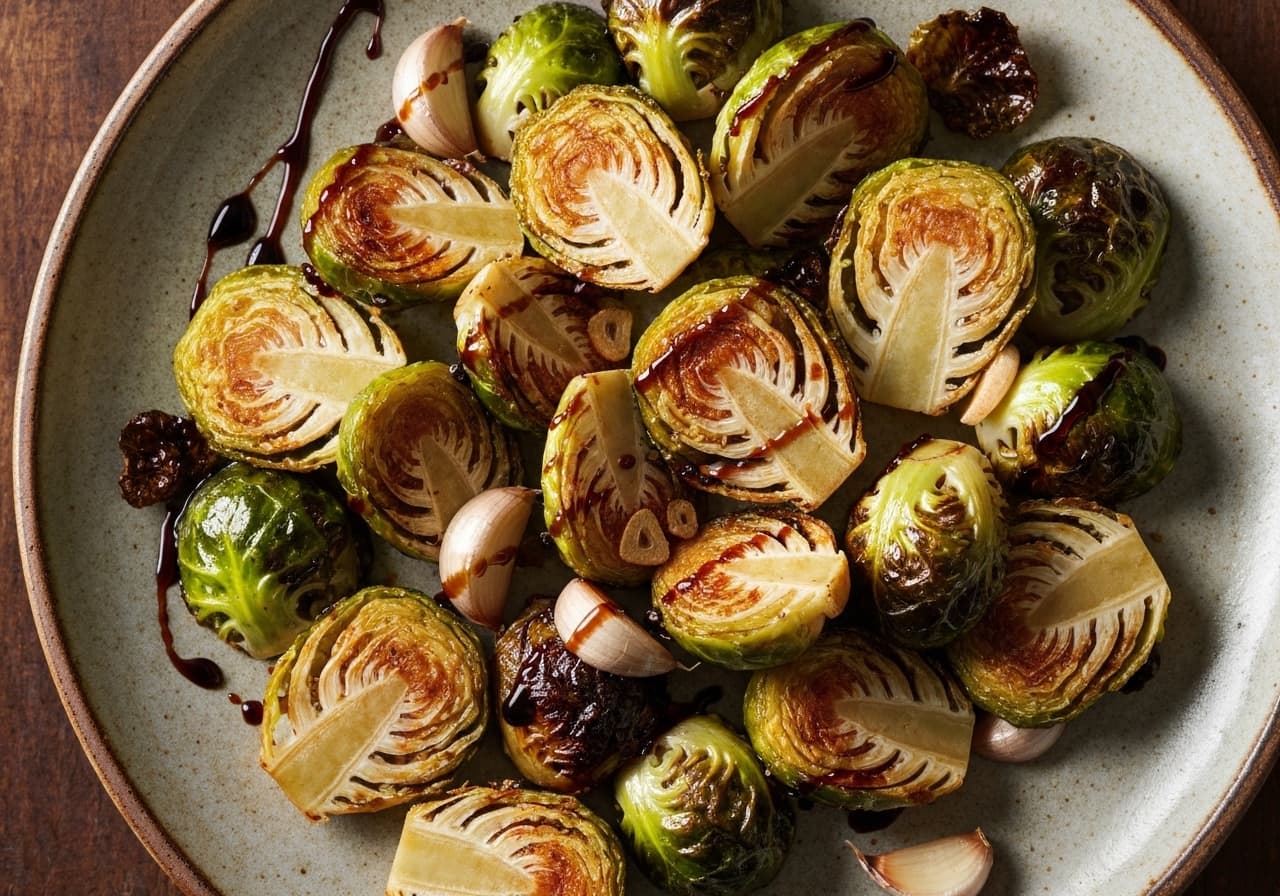 Garlic Roasted Brussels Sprouts