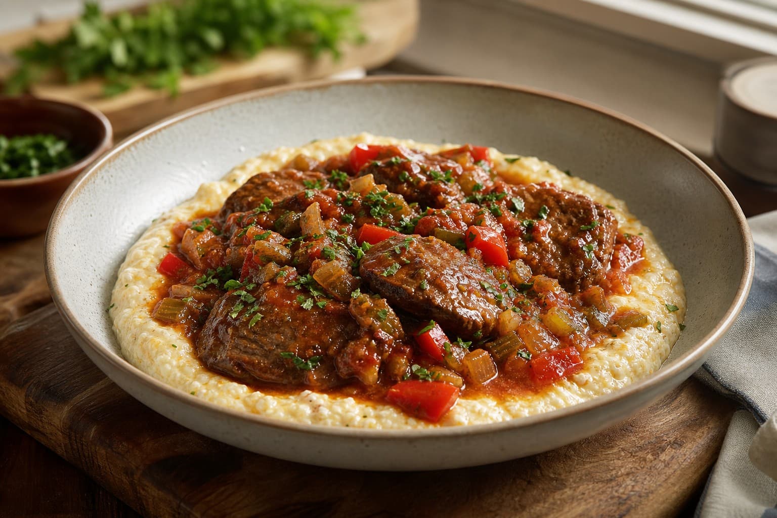 Creole Grillades and Grits