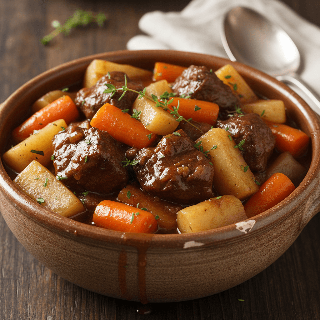 Caribou and Root Vegetable Stew