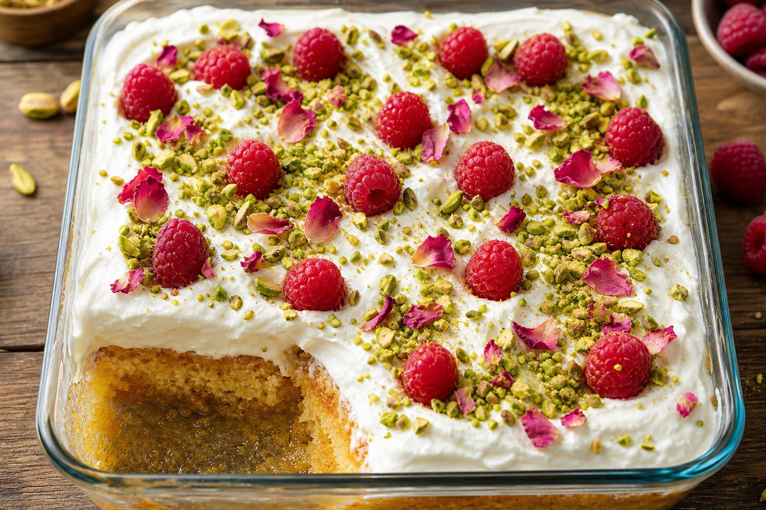 Lebanese Nights with Three Textures: Semolina, Labneh, and Pistachio