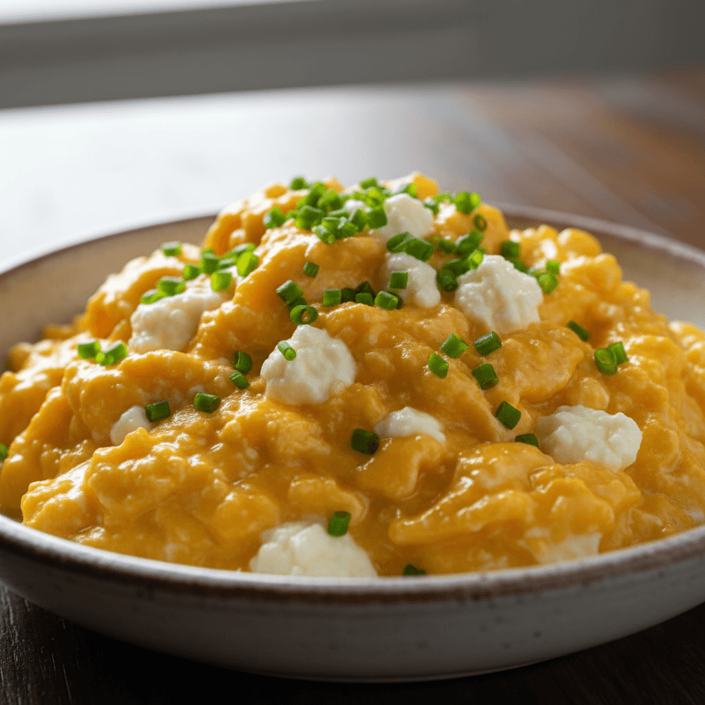 Scrambled Eggs with Cheese Curds