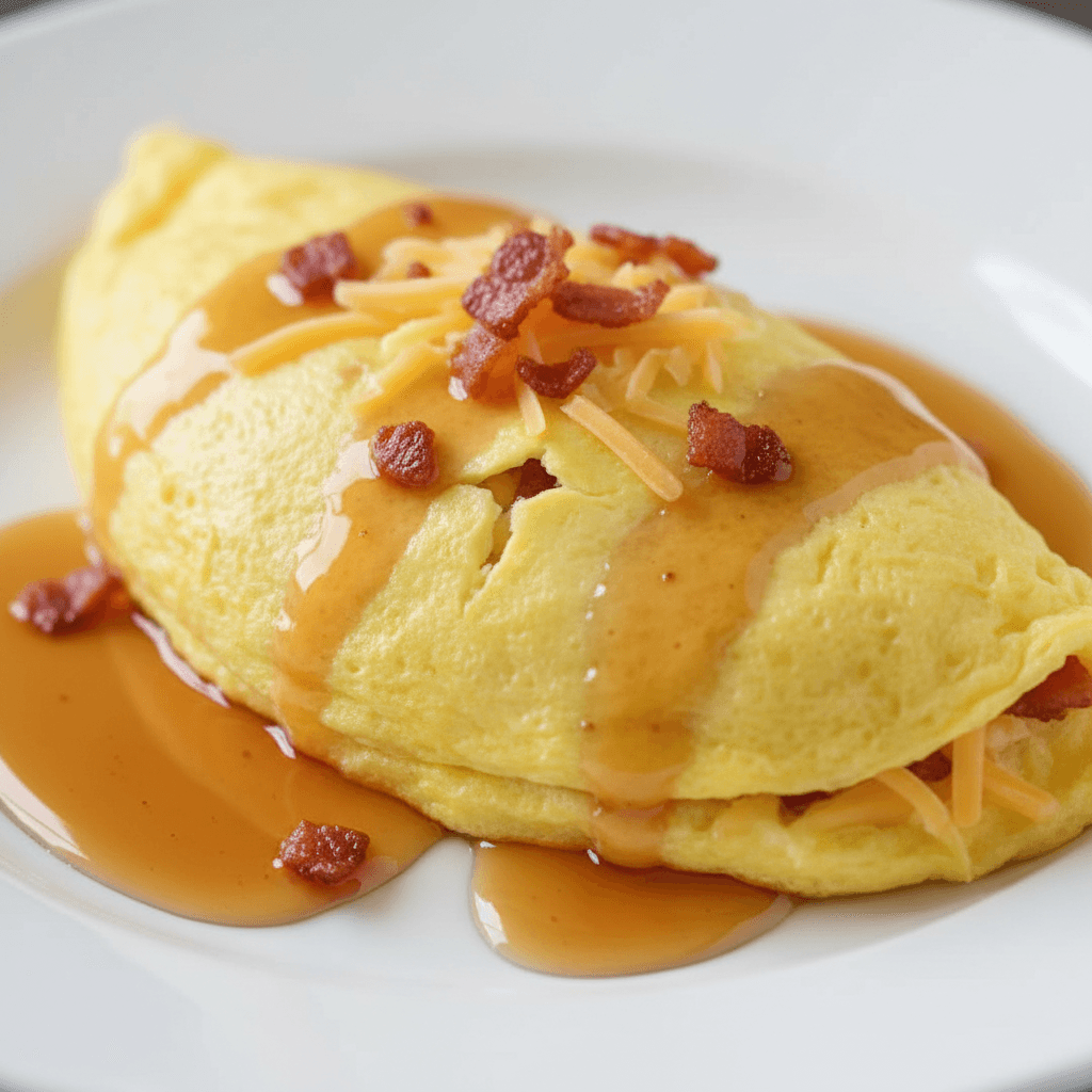 Maple Syrup and Bacon Omelette