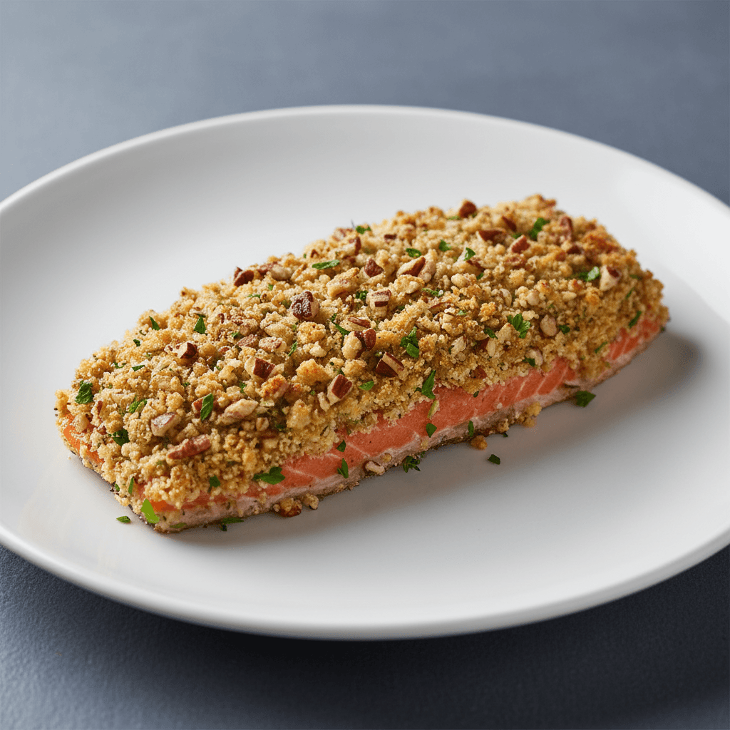 Ouananiche in an Herb and Pecan Crust