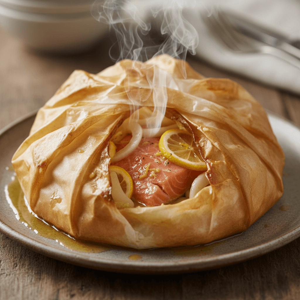 Ouananiche en Papillote with Fennel