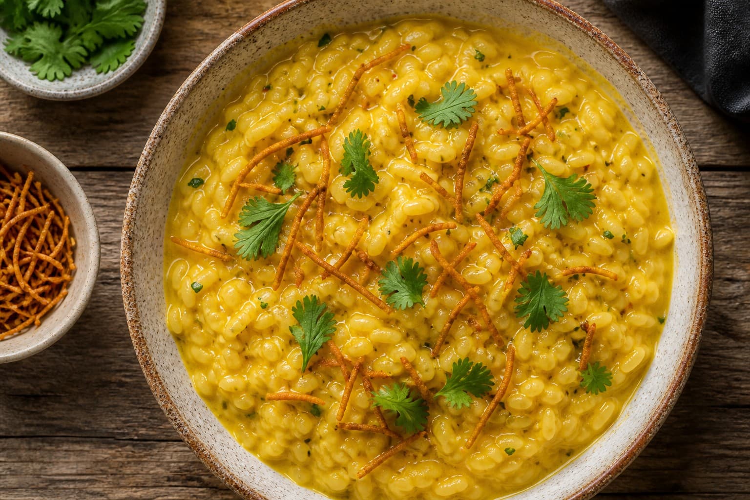 Creamy Aji Amarillo and Huacatay Rice with Crispy Vermicelli
