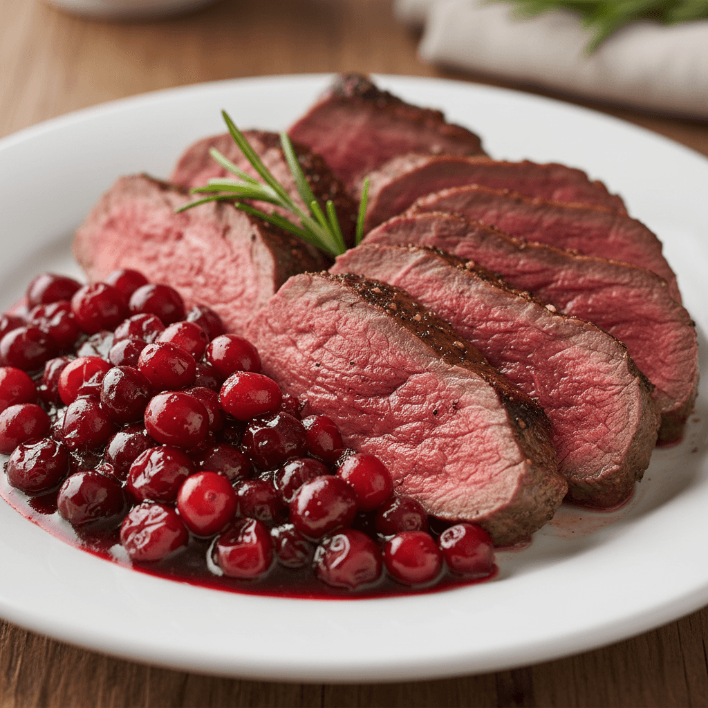 Venison Roast with Cranberries