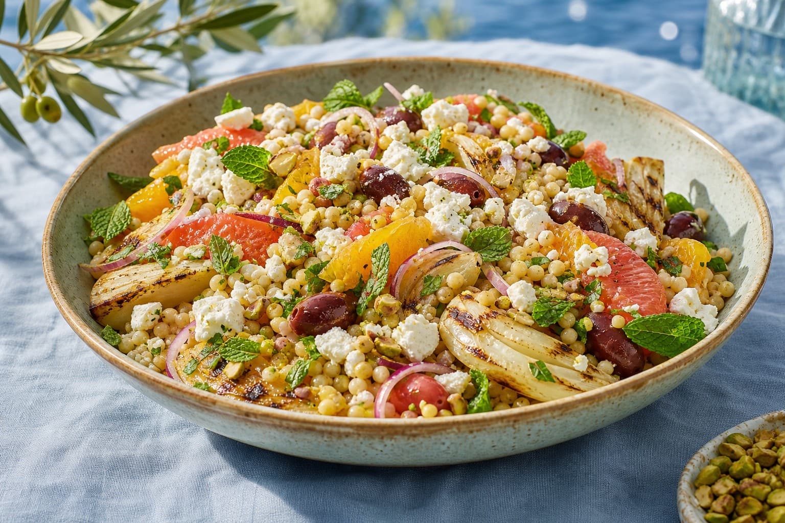 Sardinian Fregola Salad with Citrus and Grilled Fennel