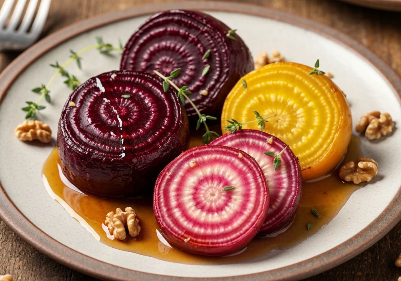 Maple and Lemon Thyme Roasted Beet Trilogy