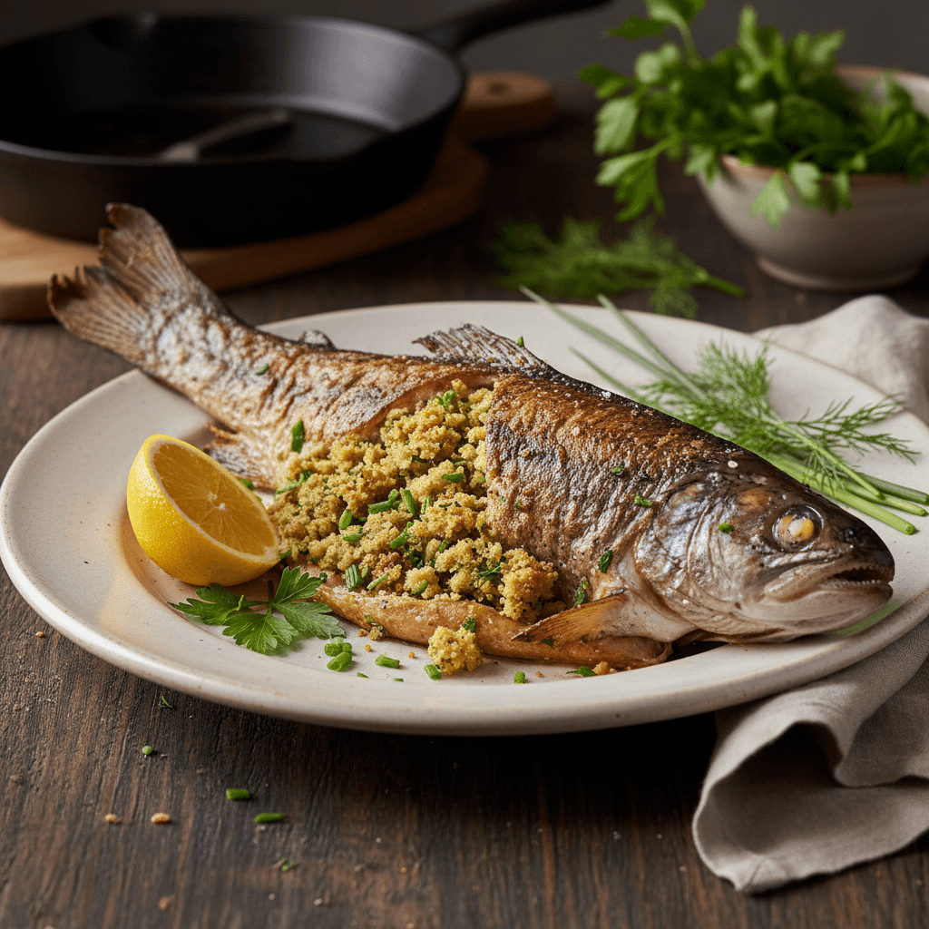Herb-Stuffed Speckled Trout